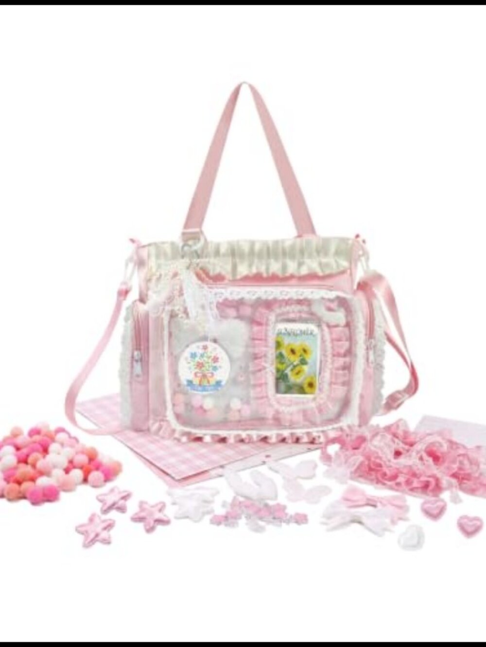 Ita Bag Kit Crossbody Purse Clear Window DIY Kawaii Anime Display Bag